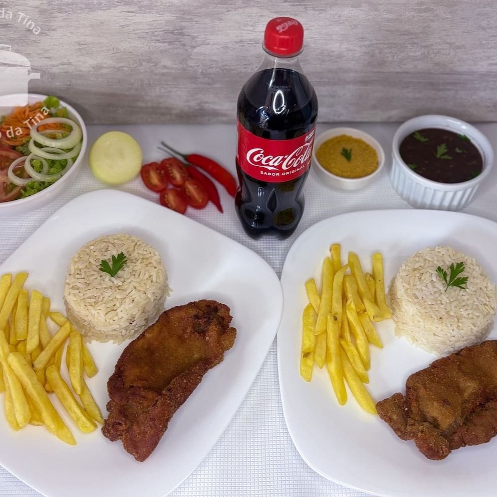 Esse combo acompanha 2 quentinhas de Contra Filét empanado+ 1 Coca-Cola 600ml, ideal para 2 pessoas!