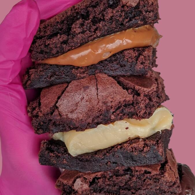 3 brownies de sabores variados