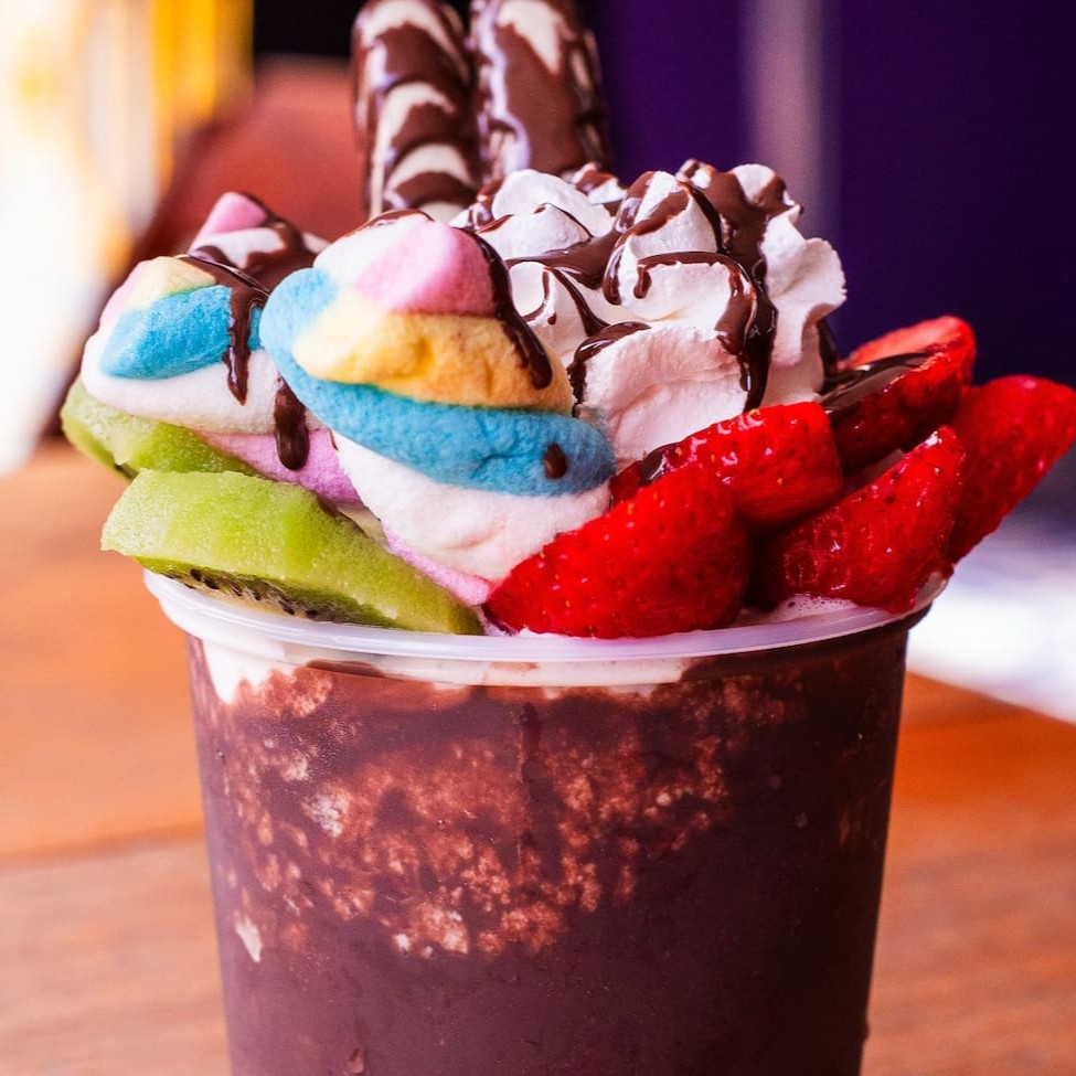 Açaí batido exclusivo do Popeye, peça do seu jeito. (Grupo Marujo)
