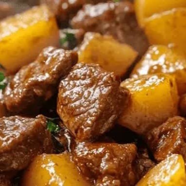 Carne Picadinha Batata coradas,Arroz,Feijão, Batata Frita, Farofa E Salada Grande…