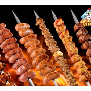 Selecione suas carnes, acompanha Farofa.