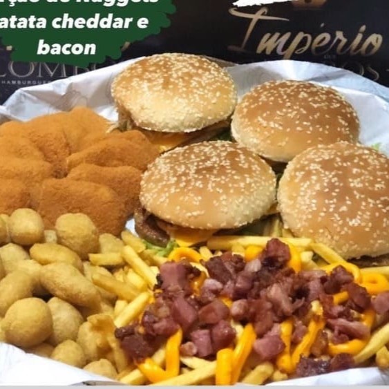 4 x-bacon 30 salgadinhos  Porção de Nuggets  Batata com cheddar e bacon