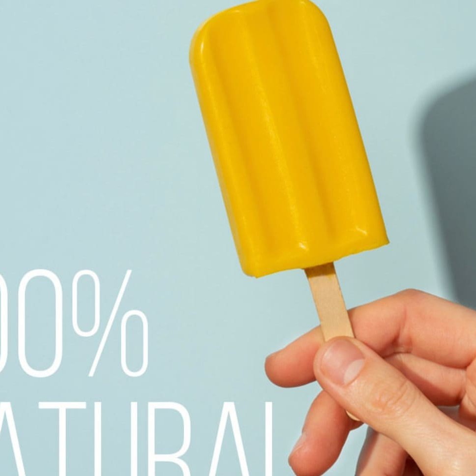 O Picolé 100% natural, feito com apenas fruta de verdade (70%) e água, especialmente para o seu bebê. Sem nenhum aditivo, açúcar, conservantes, corantes.
