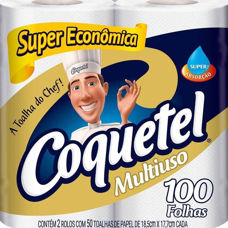 Toalha de papel coquetel c/ 100 folhas