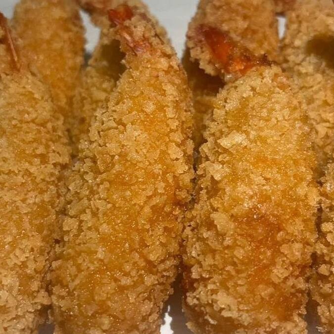 Camarão empanado na panko,  com creme cheese e frito