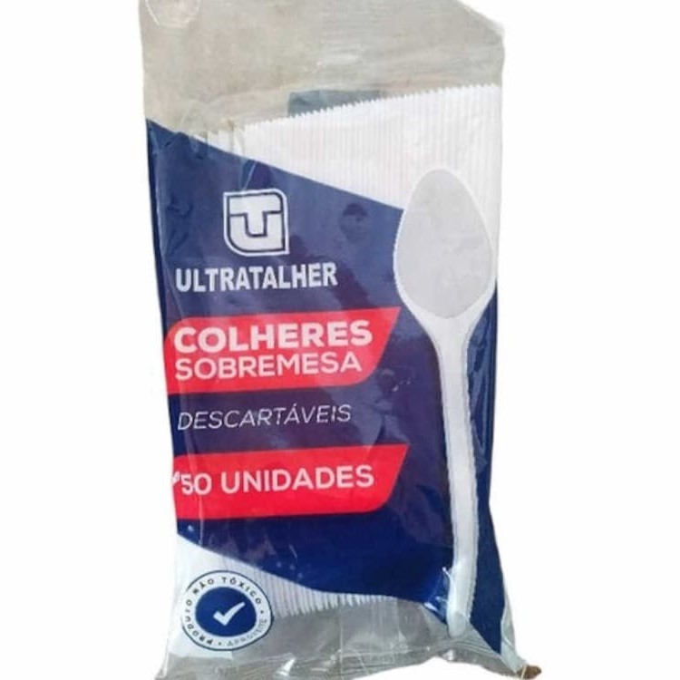 Colher descartável reforçada ultra (Pacote com 50)