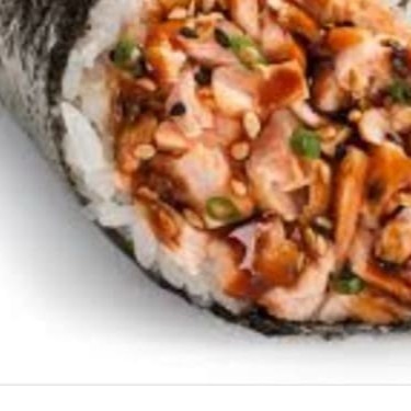 Alga arroz salmom grelhado teriaki