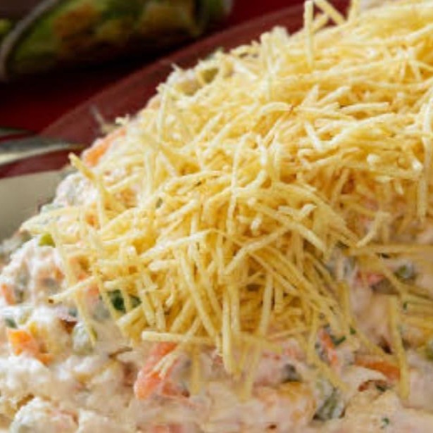 Meia porção de salpicão.