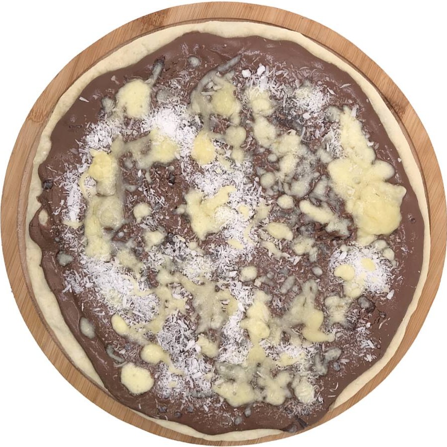 Mussarela, coco e chocolate