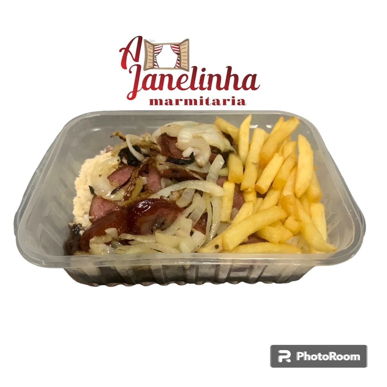 Deliciosa calabresa acebolada, suculenta e douradinha, acompanhada de arroz soltinho, feijão temperado e batata frita crocante. Uma explosão de sabor em cada garfada, perfeita na medida da embalagem de 500 ml!