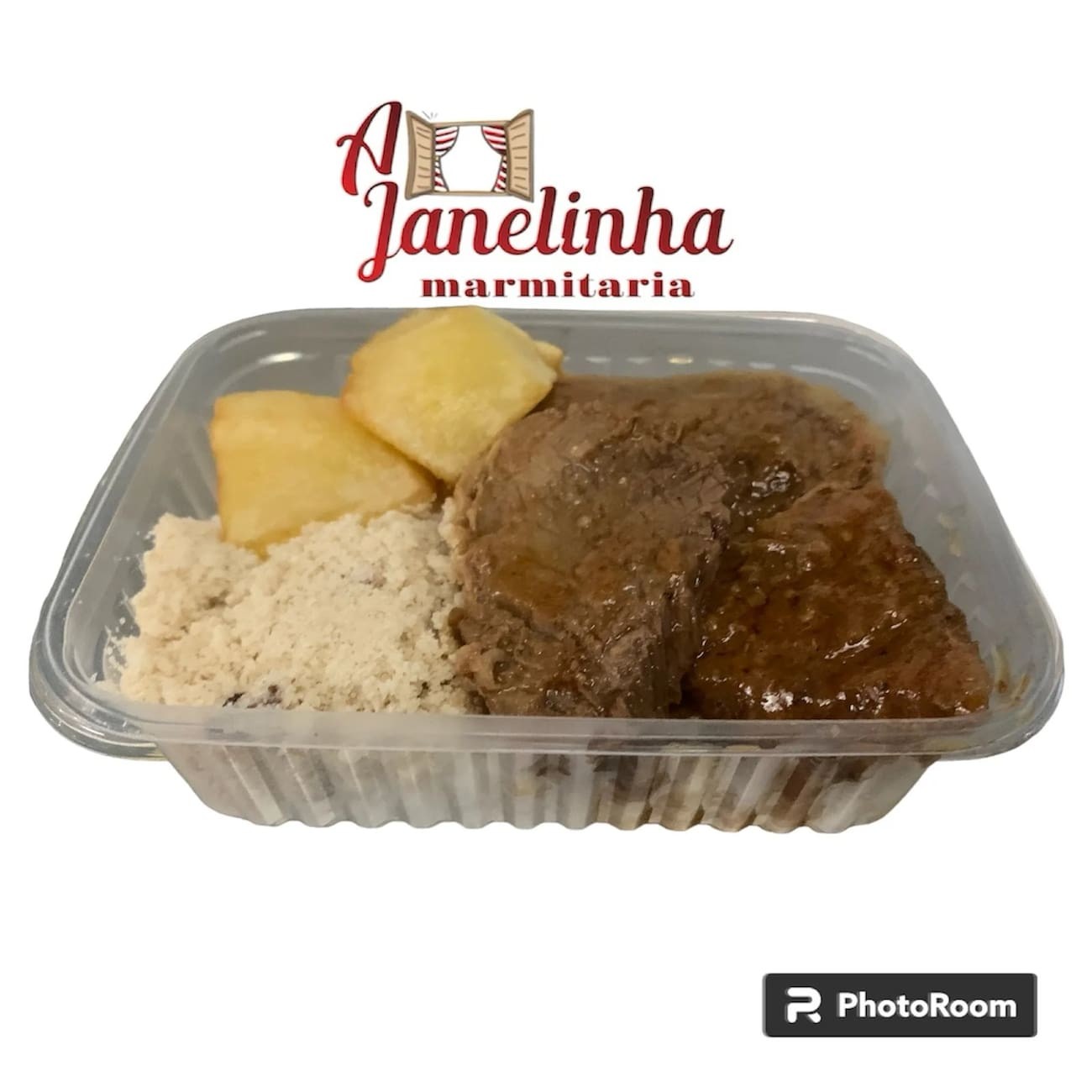 Bife de panela macio e bem temperado, servido com arroz soltinho, feijão encorpado, batata corada douradinha e farofa crocante. Sabor de comida caseira na medida perfeita de 500 ml!