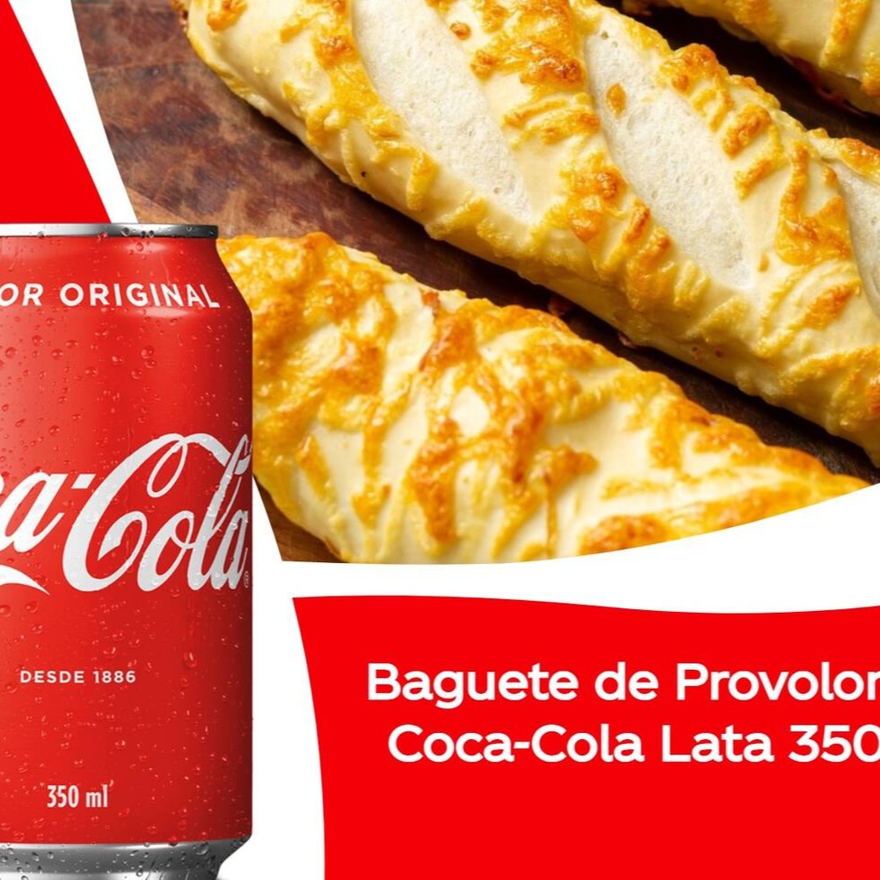A nossa Baguete de Provolone de 20cm é uma delícia irresistível e perfeita para quem adora um lanchinho sofisticado. Cuidadosamente elaborada na nossa padaria, cada unidade dessa baguete exibe a combinação perfeita de uma crosta crocante com o recheio de queijo provolone derretido e saboroso. A textura macia do pão harmoniza-se perfeitamente com o sabor forte e único do provolone. Ideal para um lanche rápido ou para acompanhar a sua refeição, essa baguete irá certamente elevar a sua experiência gastronômica+1 Coca-Cola Original 350 ml