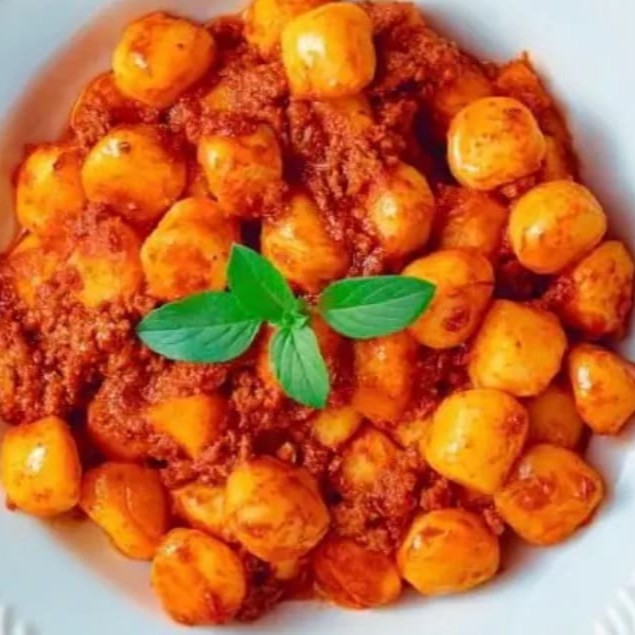 Essa e a combinação no nosso nhoque com os complementos que vc quiser