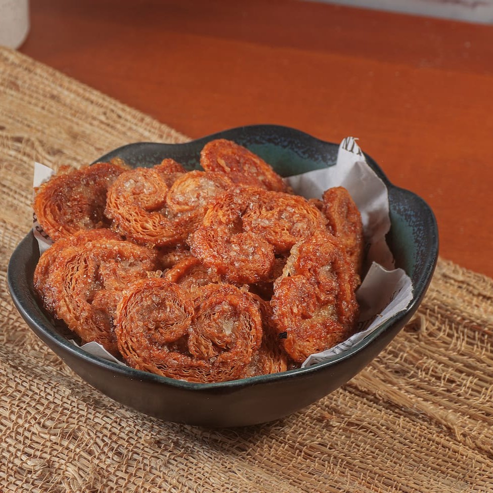 Mini Palmier de Massa Folhada e Manteiga President. Sabor e Crocância para acompanhar seu cafezinho!
