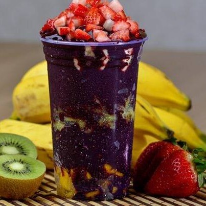 Delicioso Açaí no sabor Banana, Morango ou Natural. Toppings a Sua Escolha!