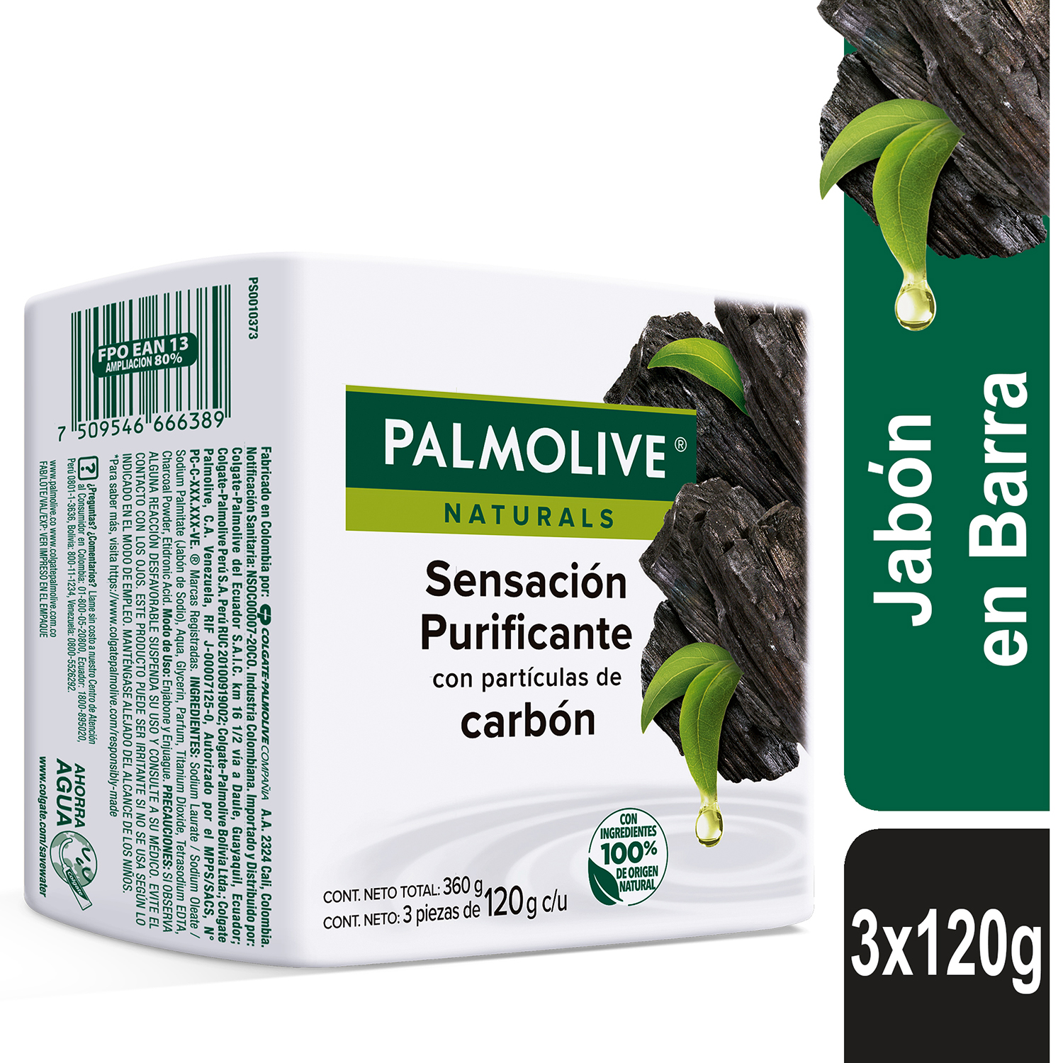 JABON BAÑO PALMOLIVE CARBON110G*3U