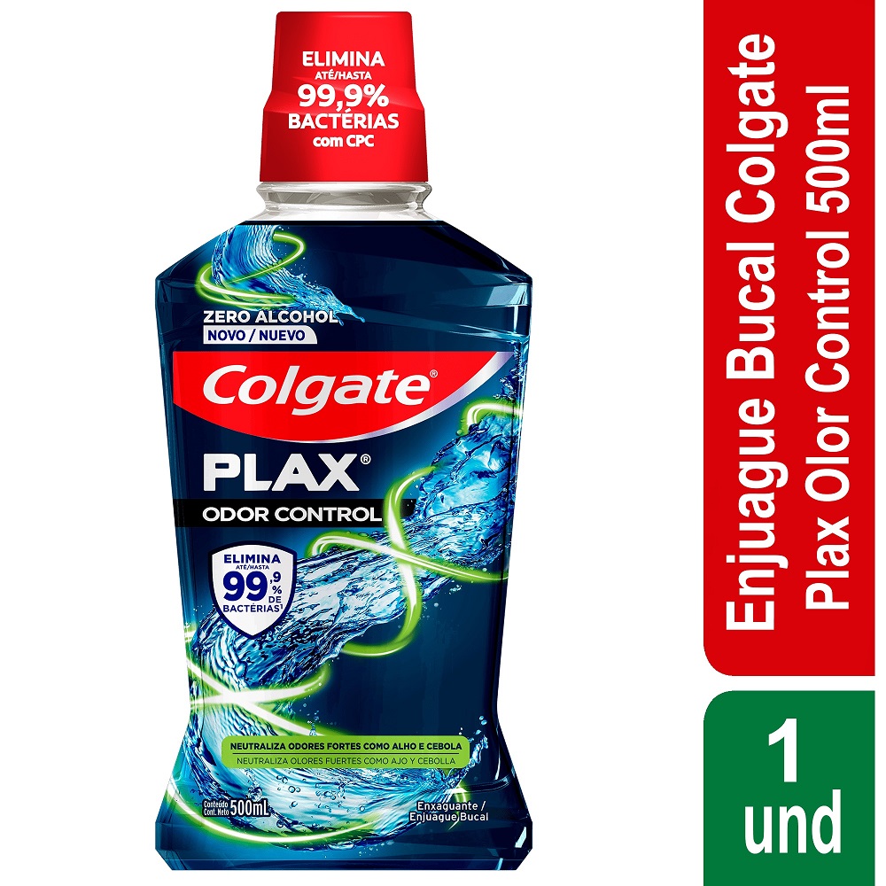 ENJUA BUCAL COLGATE PLAX ODOR CONTROL*500ML
