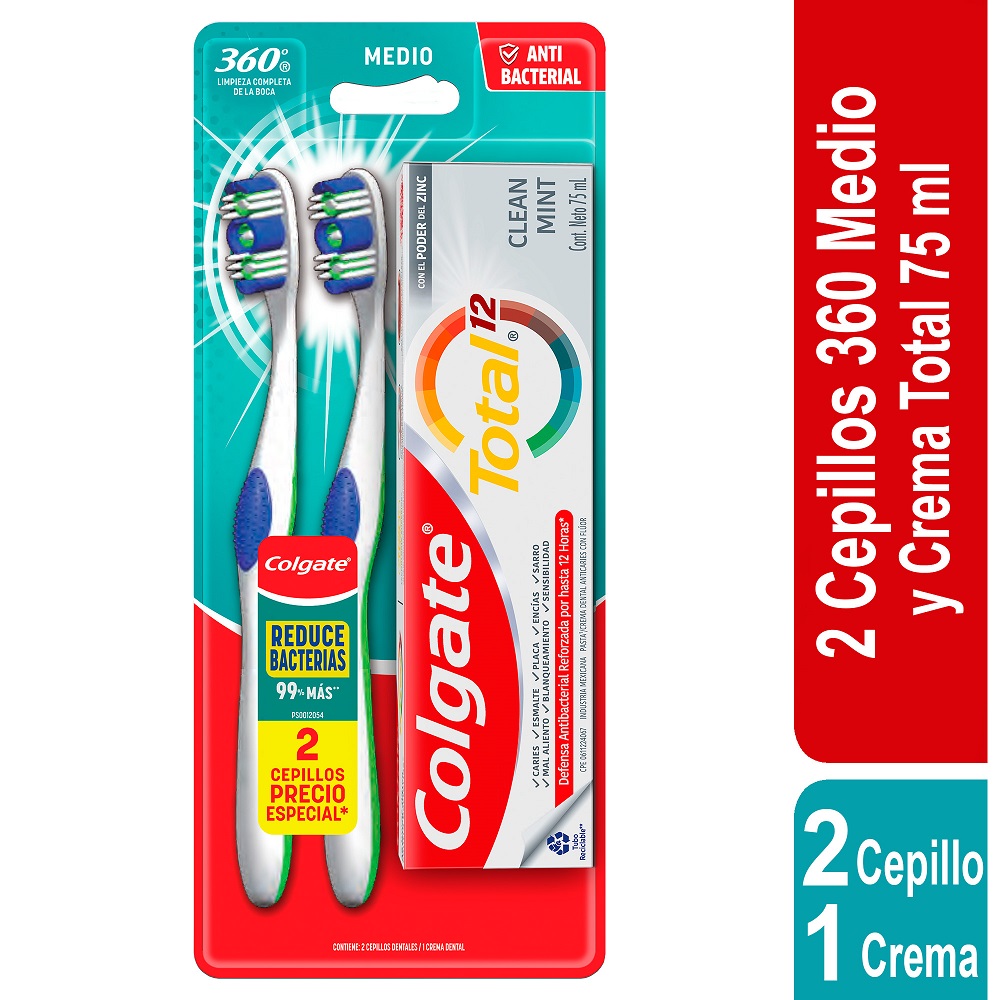 CEPILLO DENTAL COLGATE 360*2+CREMA