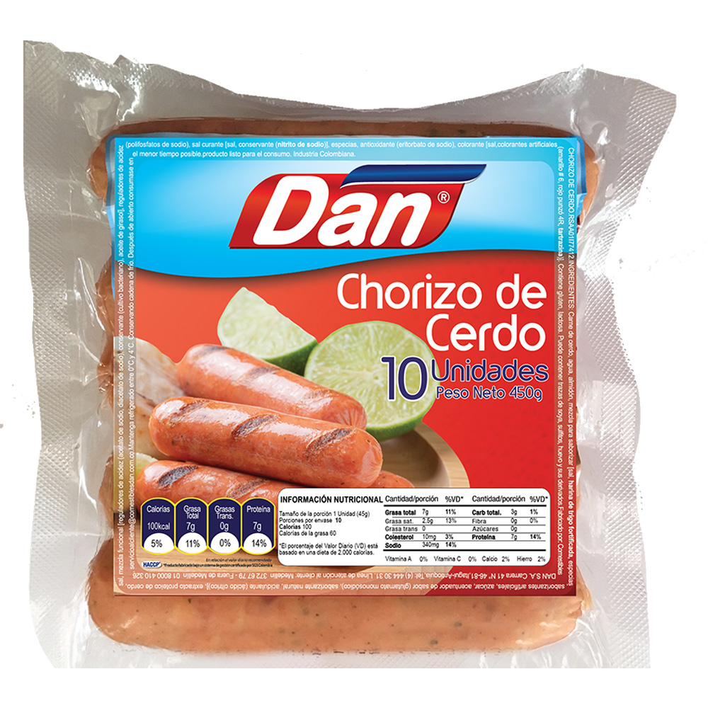 CHORIZO DAN DEL CAMPO CERDO*450G
