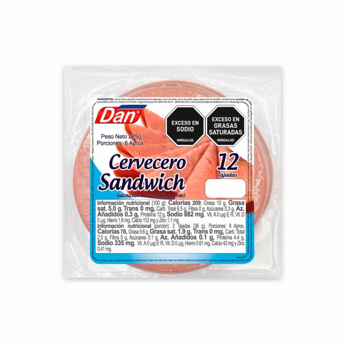 CERVECERO SANDWICH DAN *225 GR