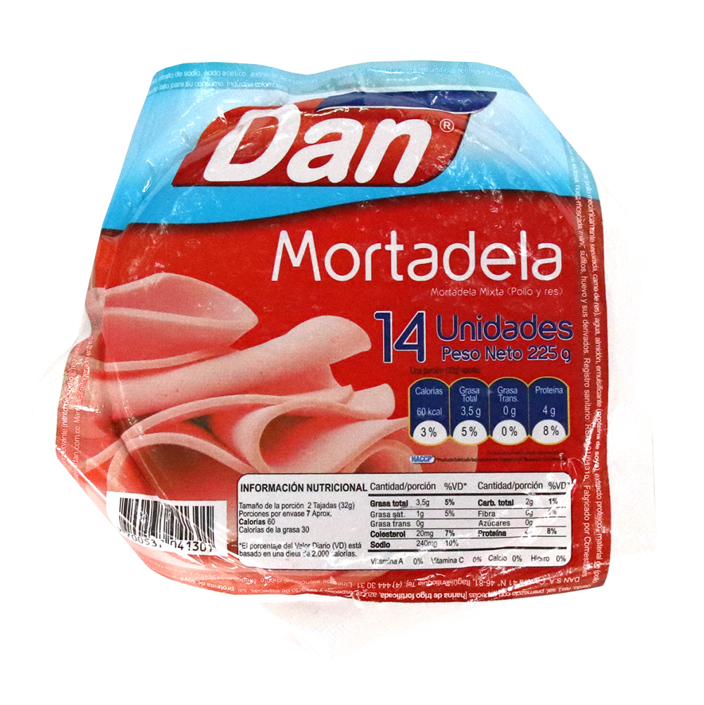MORTADELA DAN MIX POL/RES*225G