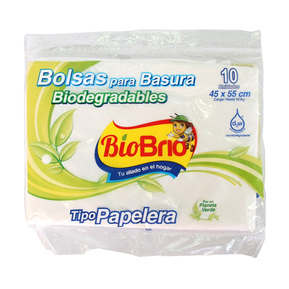 BOLSA BASURA BIOBRIO BLA*10*45*55CM