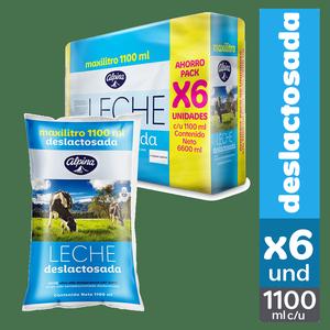 LECHE ALPINA DESLACTOSADA MAXILITRO *1100 ML*6 UND