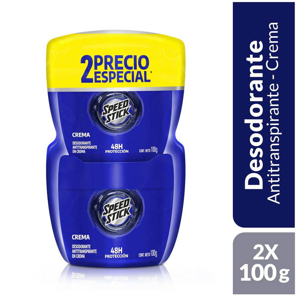 DES SPEED STICK CREMA POT*100G*2U