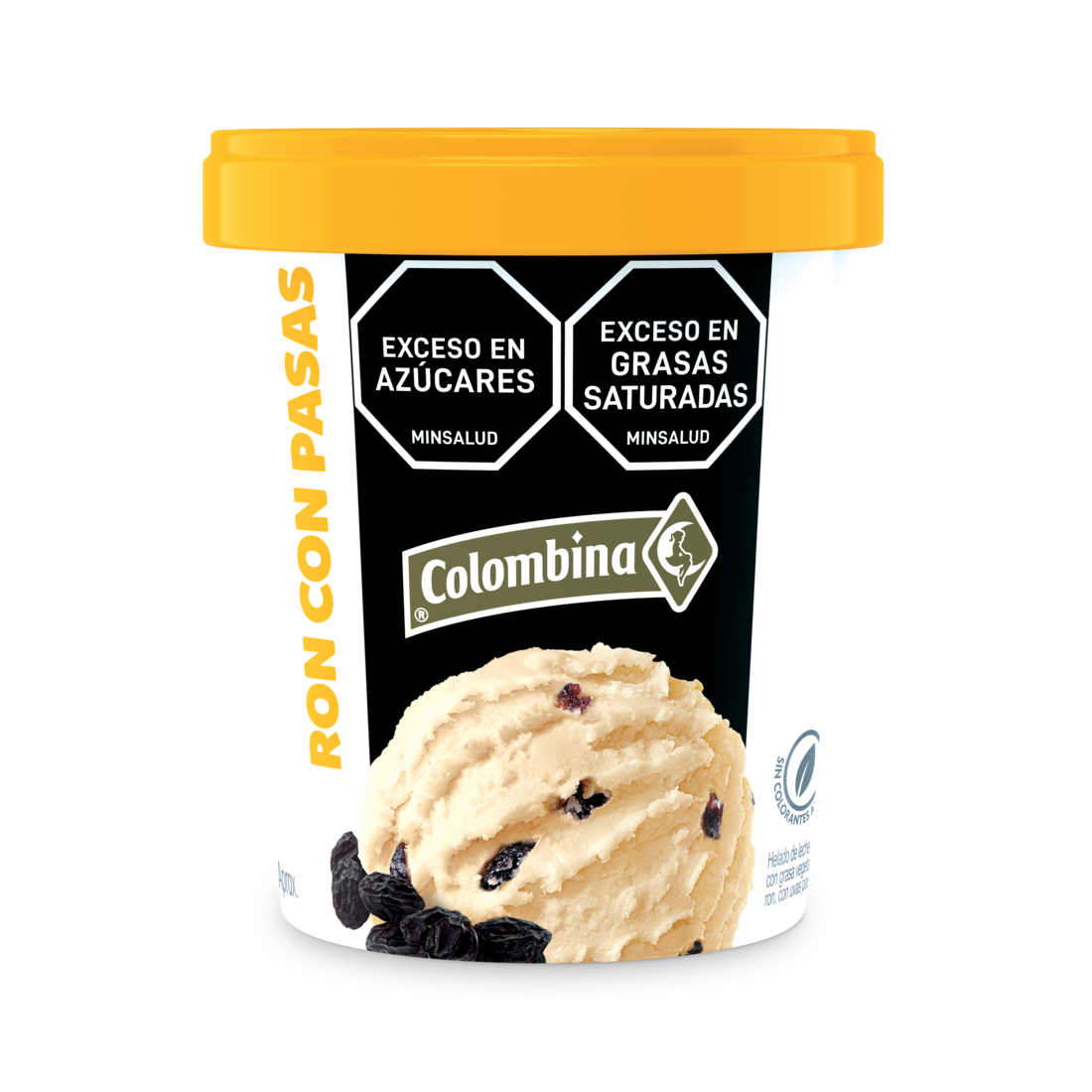HELADO COLOMBINA R/PASAS*600G