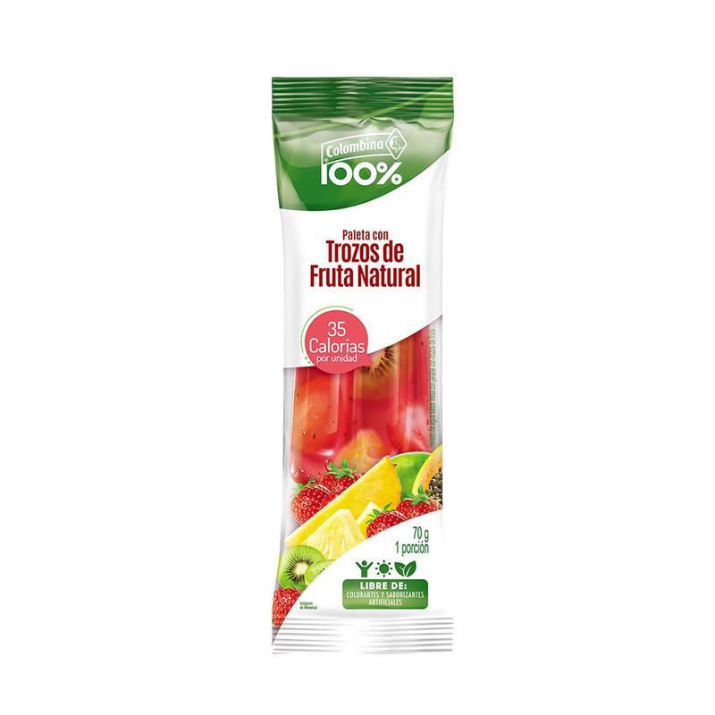 PALETA COLOMBINA TROZO/FRUTA*70G