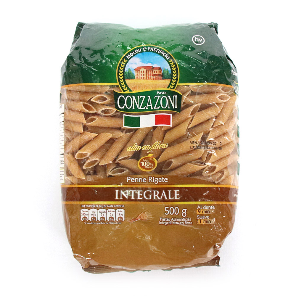 PASTAS COZAZONI PENNE RIGATI INTEGRAL*500GR