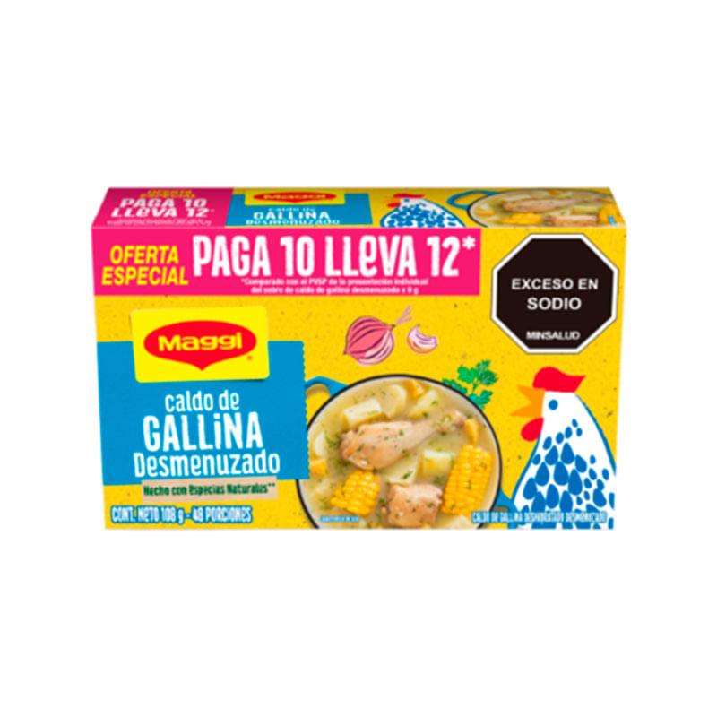 CALDO MAGGI DESM GALLINA PG 10 LLEVE 12U