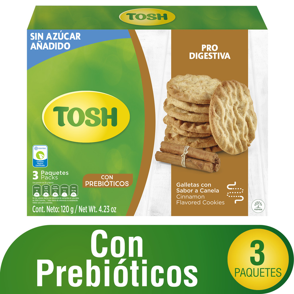 GALLETA TOSH ZERO CASERA*144GR