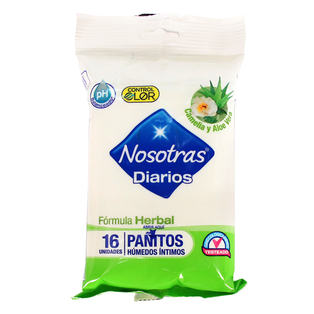PAÑITOS  INTIMOS NOSOTRAS * 16UNID