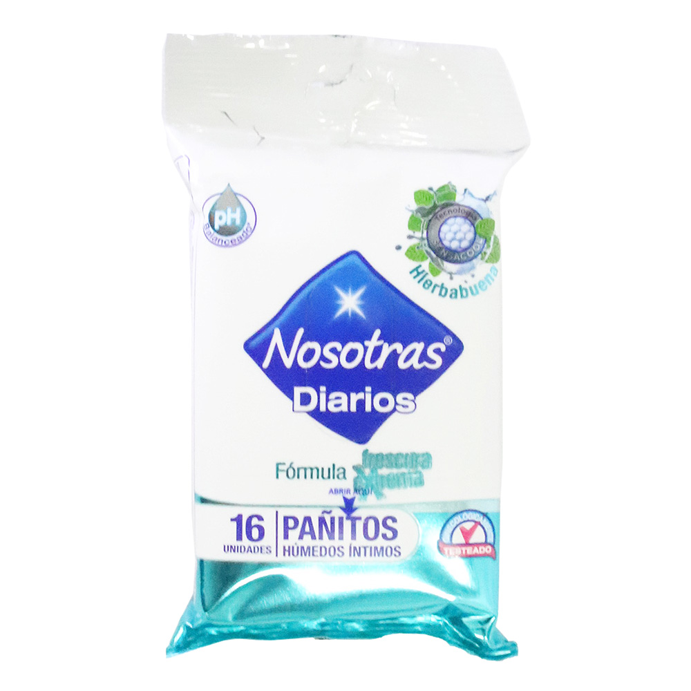 PAÑITOS INTIMOS NOSOTRAS FRE/EXT*16