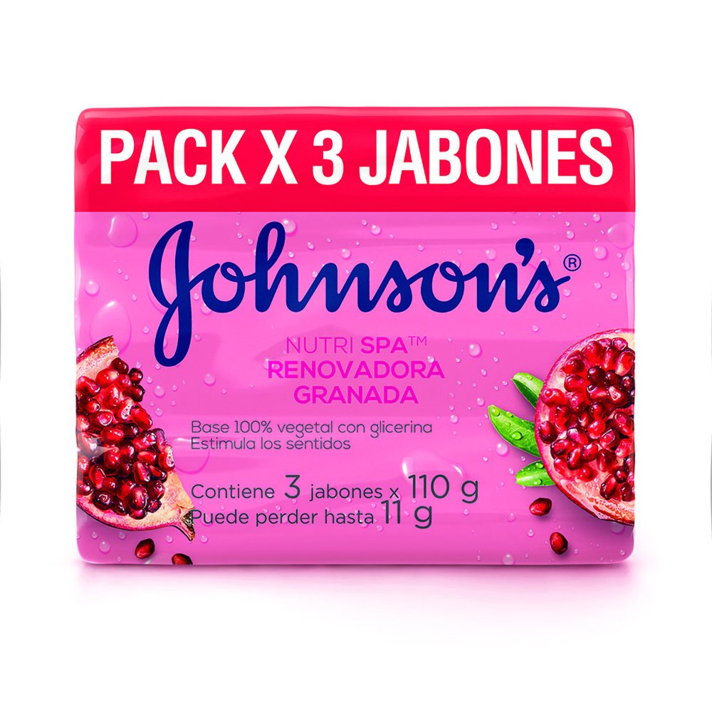 JABON BAÑO J&J ADUL GRANADA*3*110G