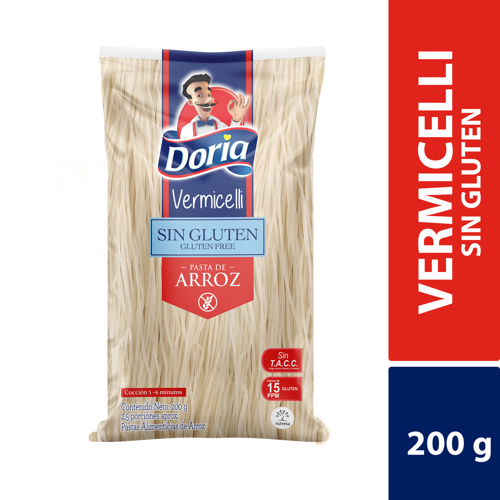 PASTAS DORIA VERMICELLI SIN GLUTEN*200GR