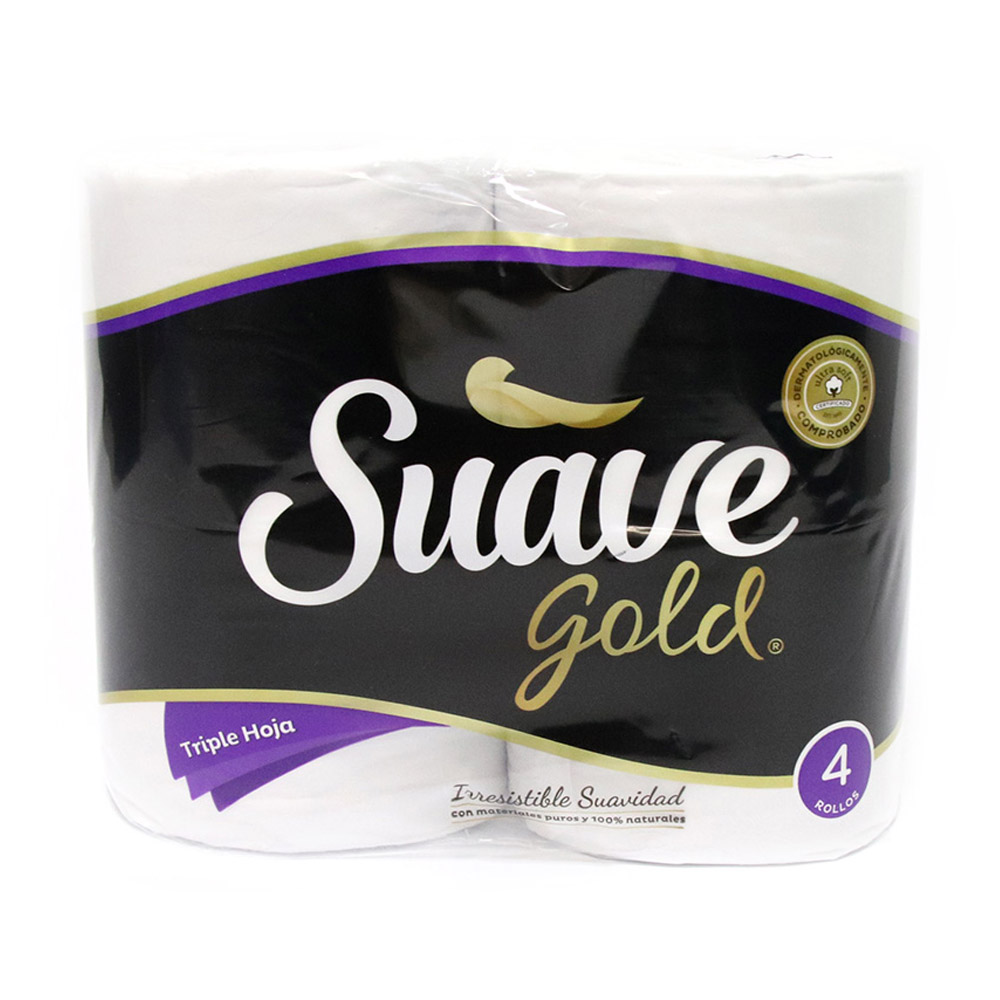 PAPEL HIGIE SUAVE GOLD * 4