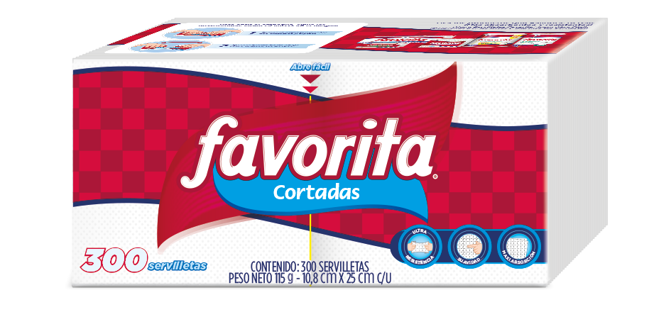 SERVILLETAS FAVORITA *300UND CORTADAS