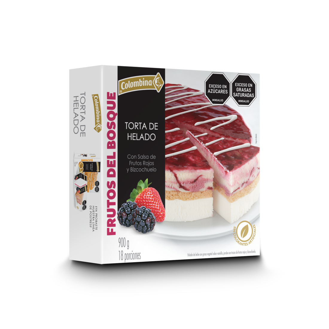 TORTA HELADO COLOMBINA FRUTOS*900G