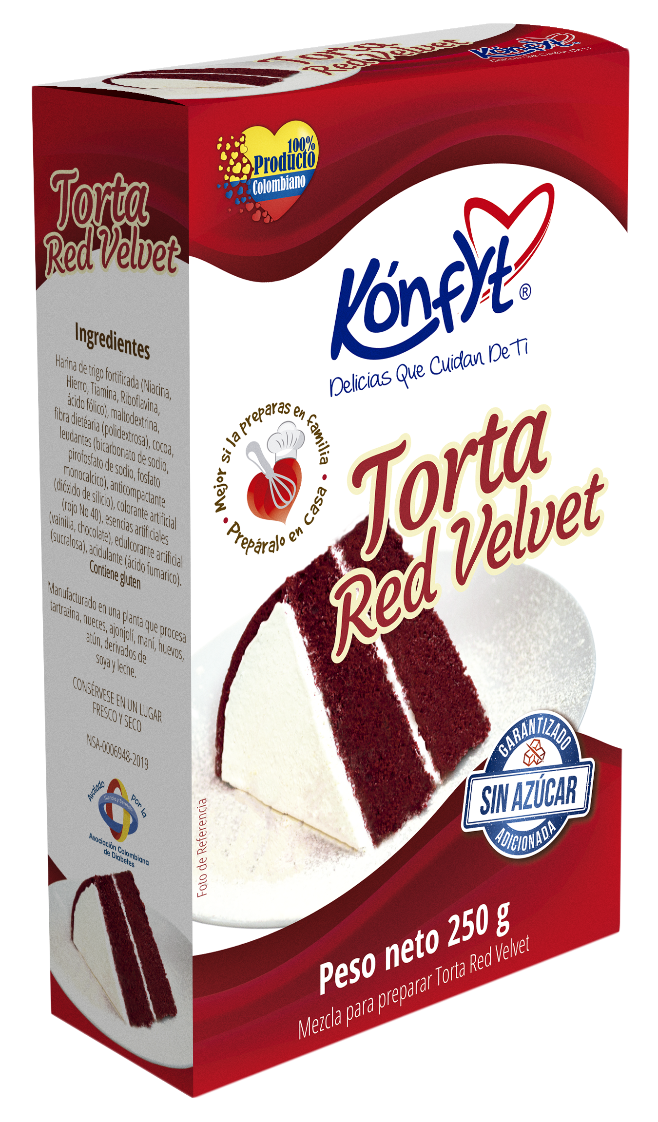 TORTA KONFYT DIETETICA RED VELVET*250GR