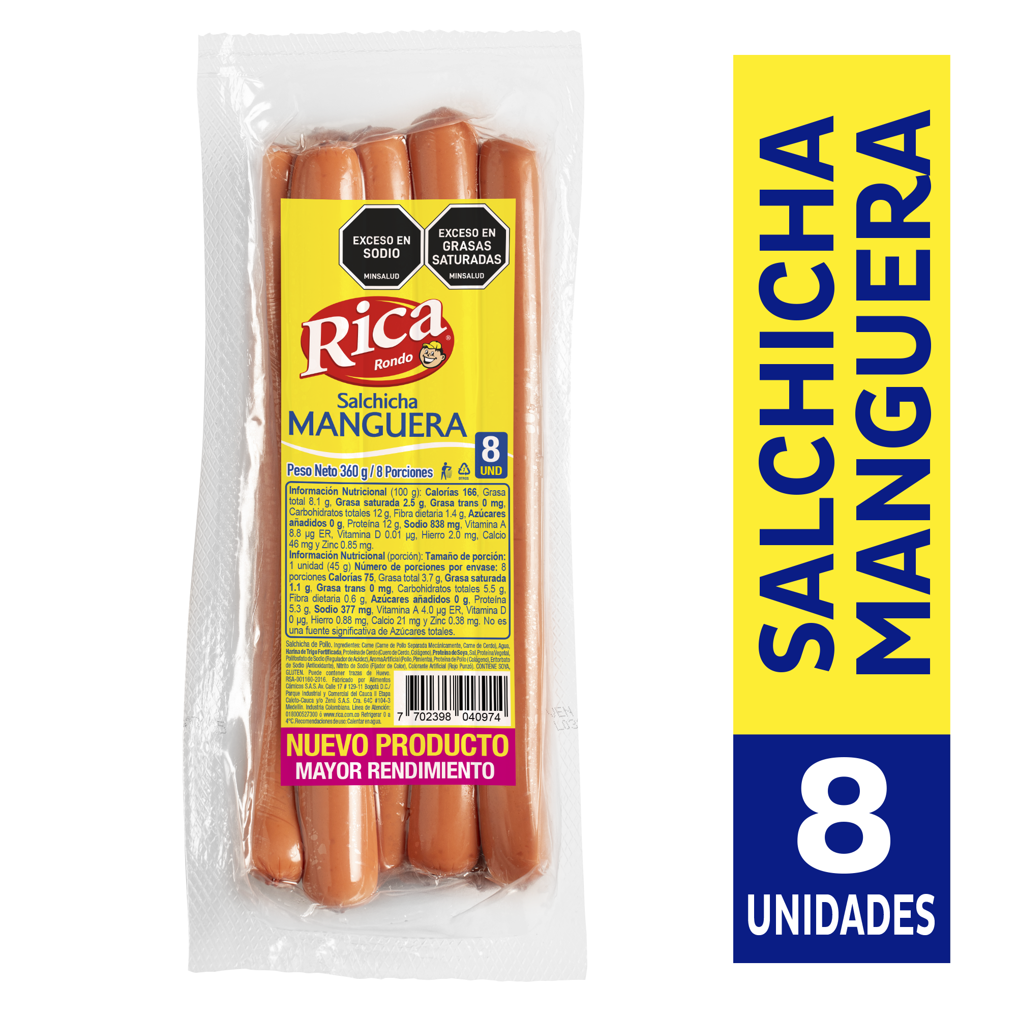 SALCHICHA RICA MANGUERA*360GR
