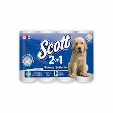PAPEL HIGIE SCOTT  2EN1*12