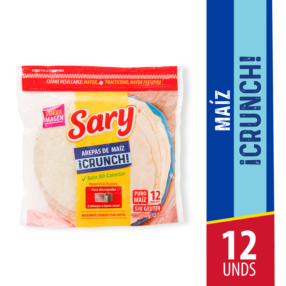 AREPAS SARY MAIZ CHUNCH*360*12U