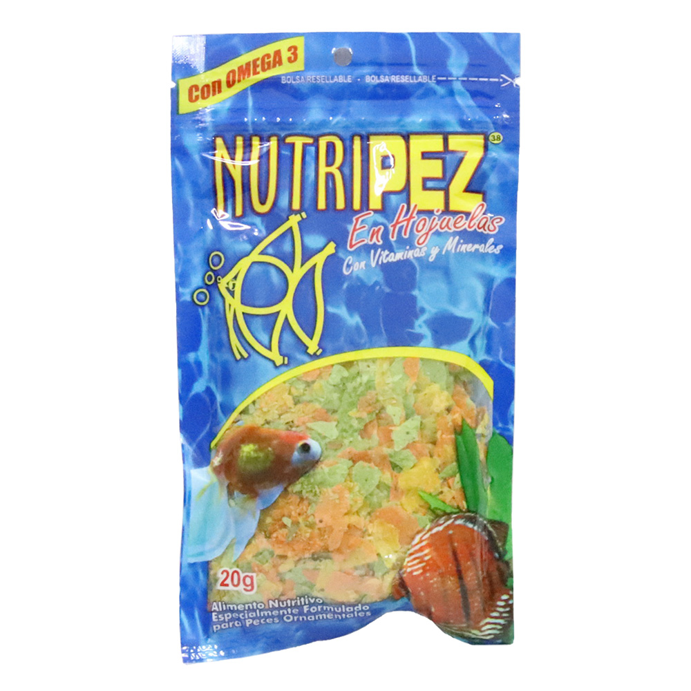 ALIMENTO NUTRIPEZ EN HOJUELAS *20GR