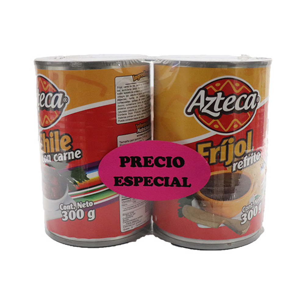 CHILE*300G+FRIJOLES*300 AZTECA