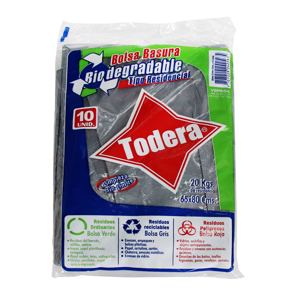 BOLSA BASURA TODERA BIO GR*65*80*10
