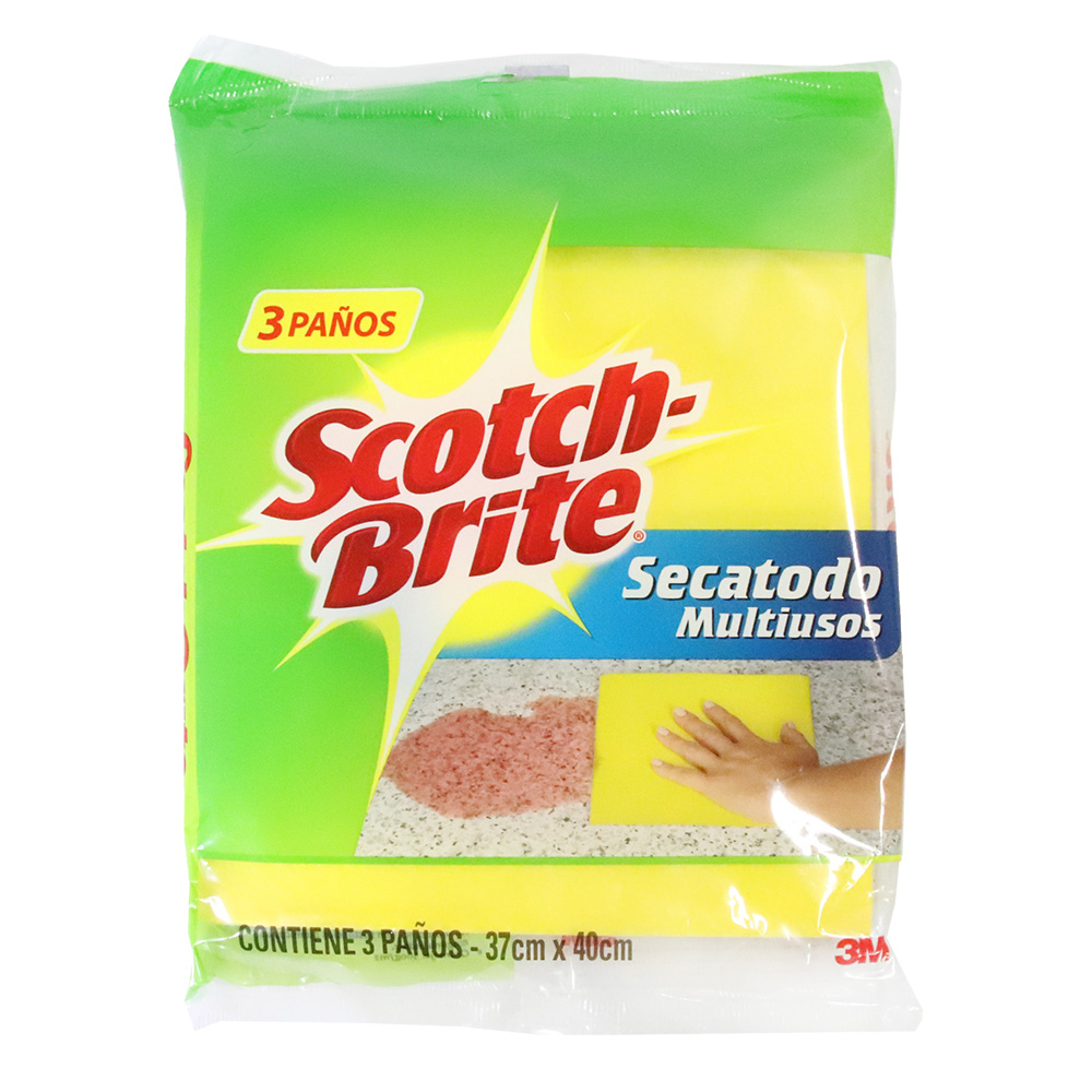 PAÑO SCOTCH B MULTIUSOS AMARILLO*3UN