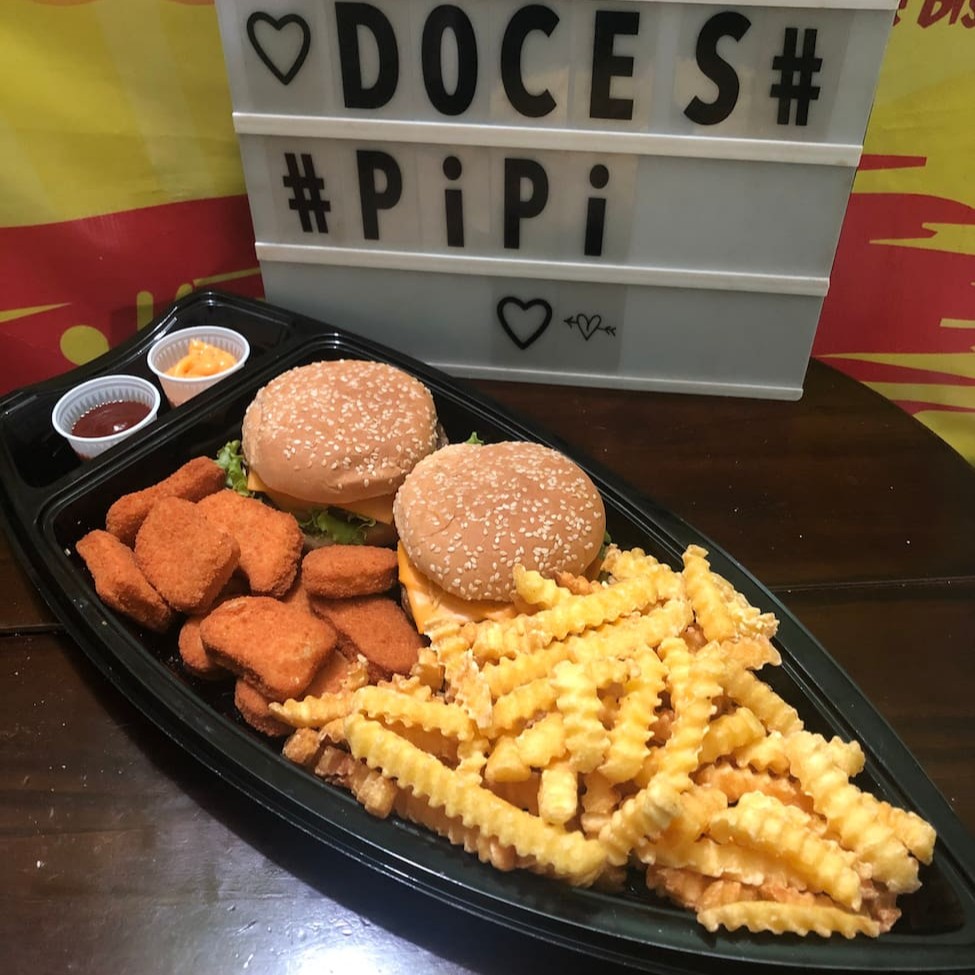 2 x- duplo  porção de batata nuggets  molhos da sua preferência