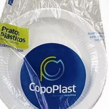 Prato descartável copoplast 21cm (pacote com 10)